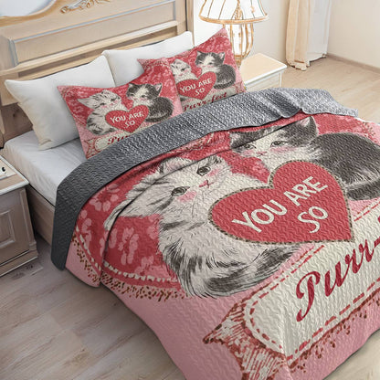 Shineful All Season Quilt 3-Piece Set - Purr-fect Love