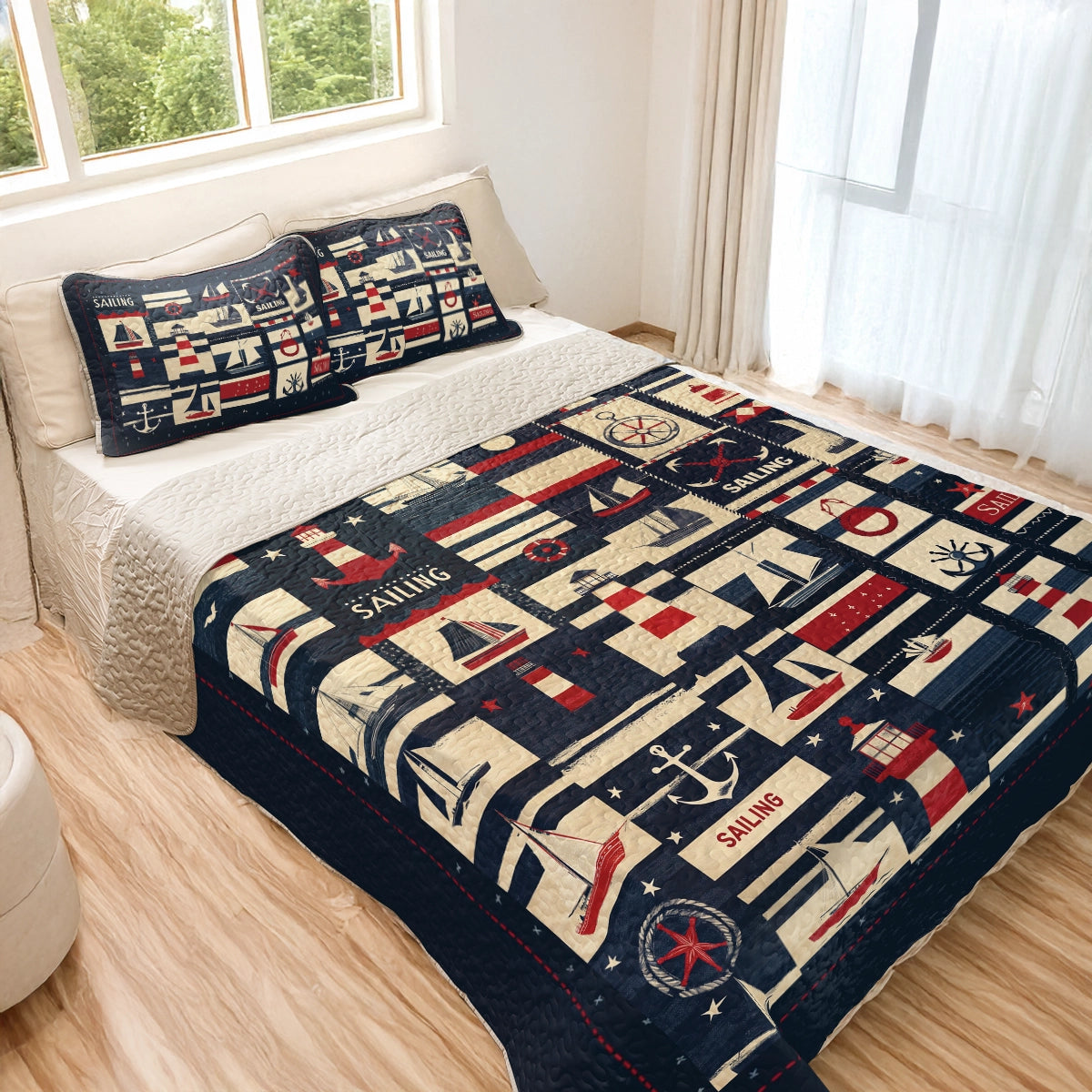 Shineful All Season Quilt 3-teiliges Set - Sail-Away Dream