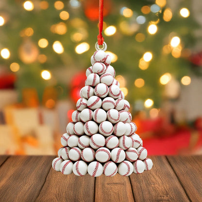 Shineful 2D Acrylic Ornament Twinkle Baseball Pinetree