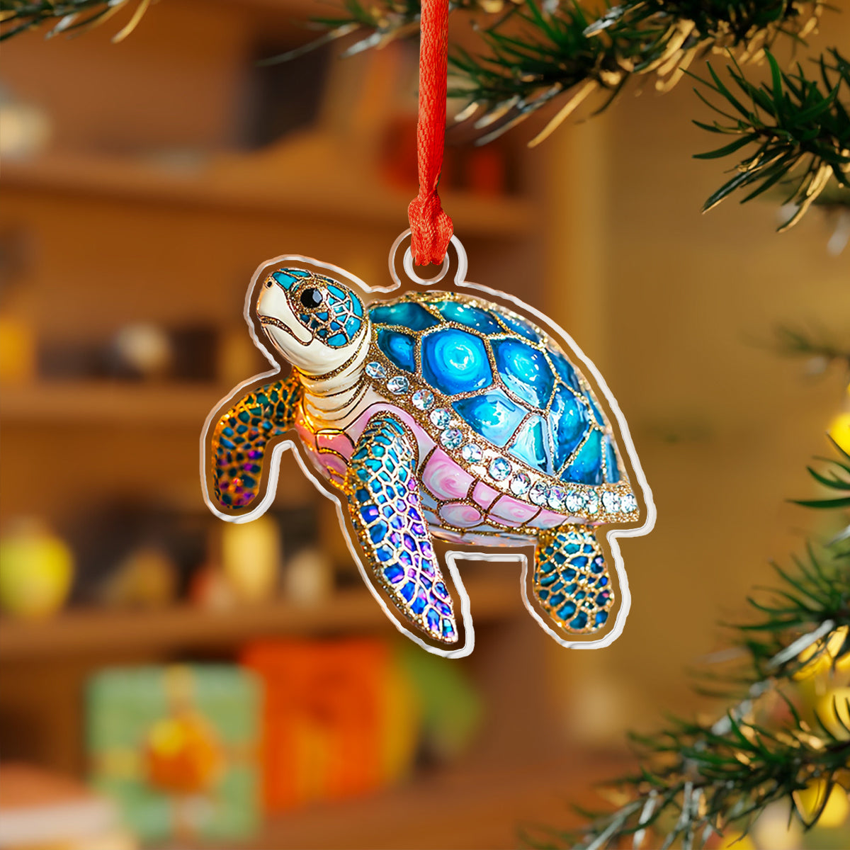 Shineful 2D Acrylic Ornament Midnight Sea Turtle