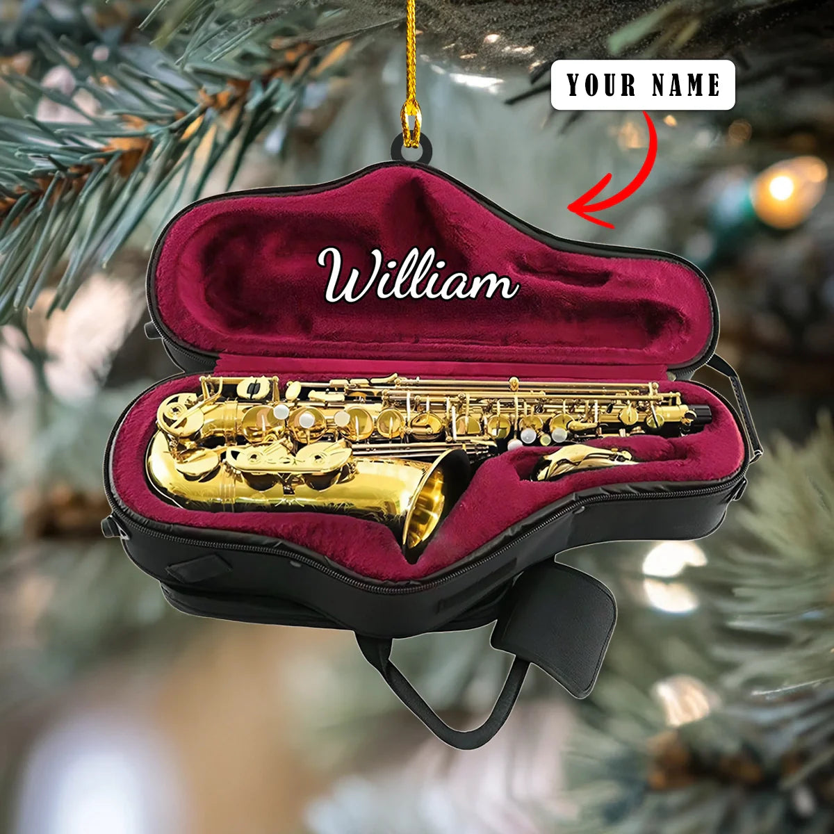 Shineful 2D Acrylic Ornament Personalized Saxophone Collection