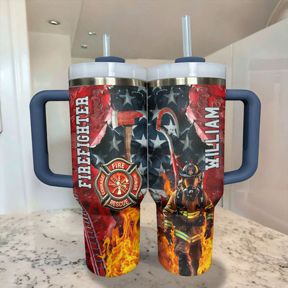 Shineful Tumbler Personalized Firefighter's Pride