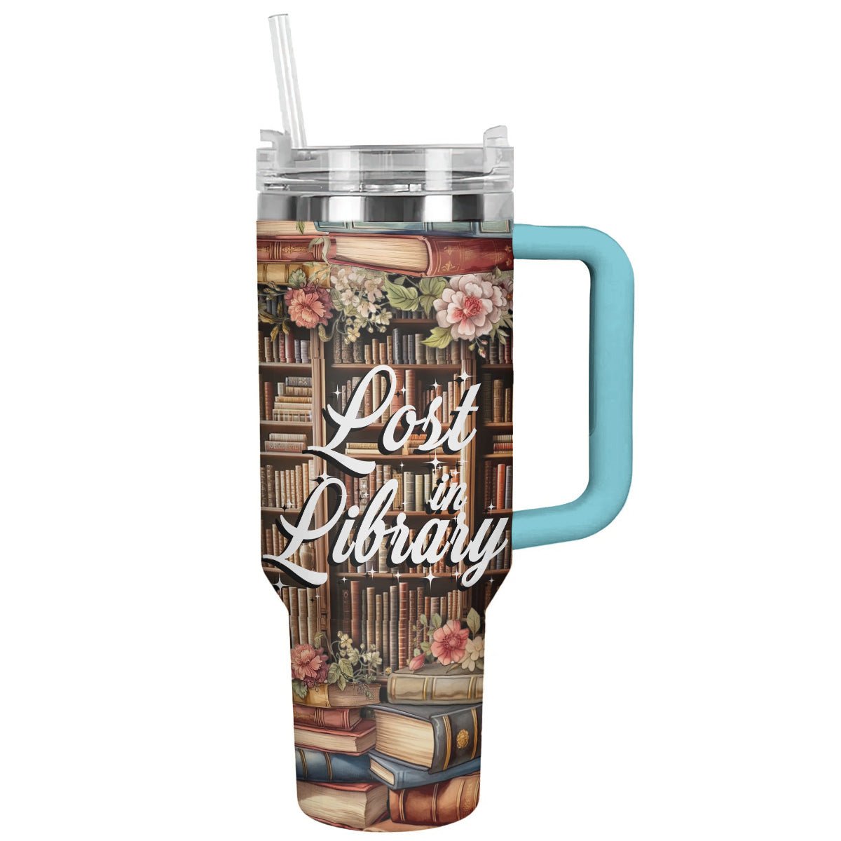 40 Oz Reading Shineful™ Tumbler Lost In Library Nl09 Sky Blue 40Oz