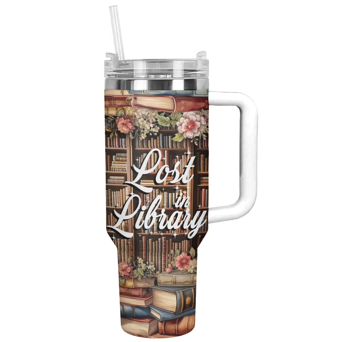 40 Oz Reading Shineful™ Tumbler Lost In Library Nl09 White 40Oz