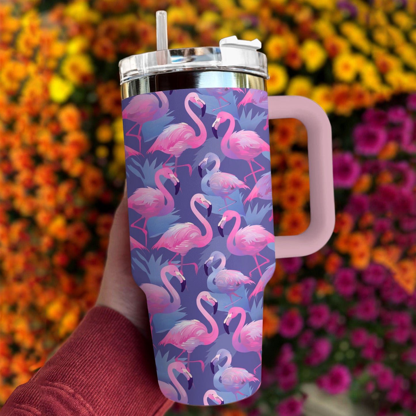 Shineful Tumbler Dusk Flamingo Tango