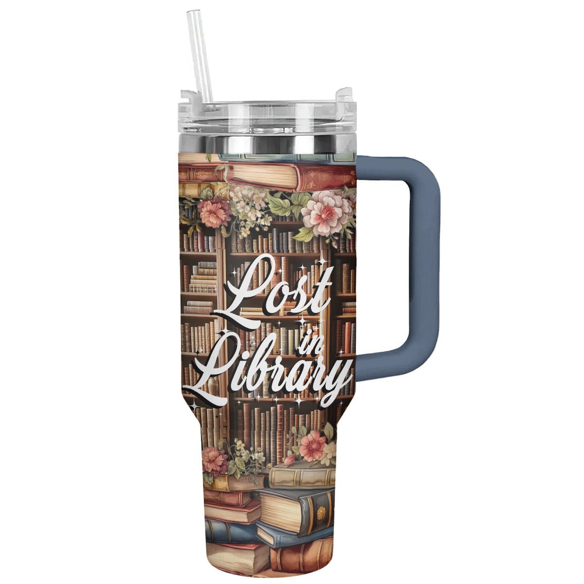 40 Oz Reading Shineful™ Tumbler Lost In Library Nl09 Navy 40Oz