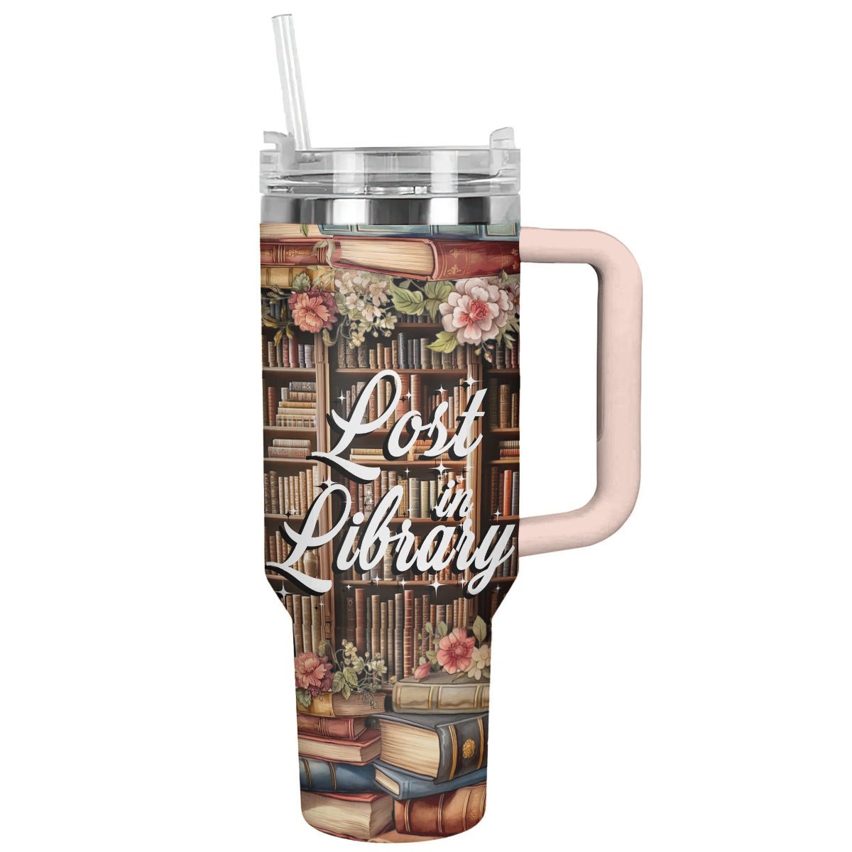 40 Oz Reading Shineful™ Tumbler Lost In Library Nl09 Light Pink 40Oz