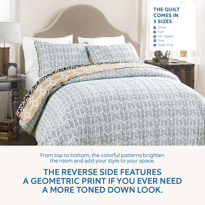 Shineful All Season Quilt 3-Piece Set Deep Sea Serenade