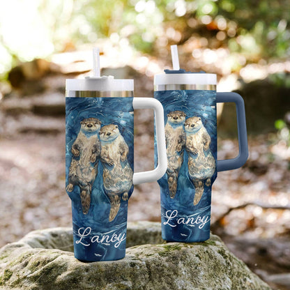 Shineful Tumbler Otter Personalized