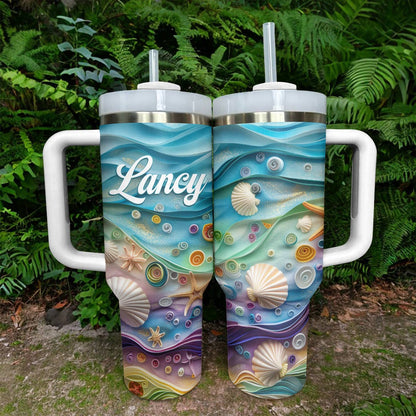 Glänzender Becher Ocean Harmony Personalisiert