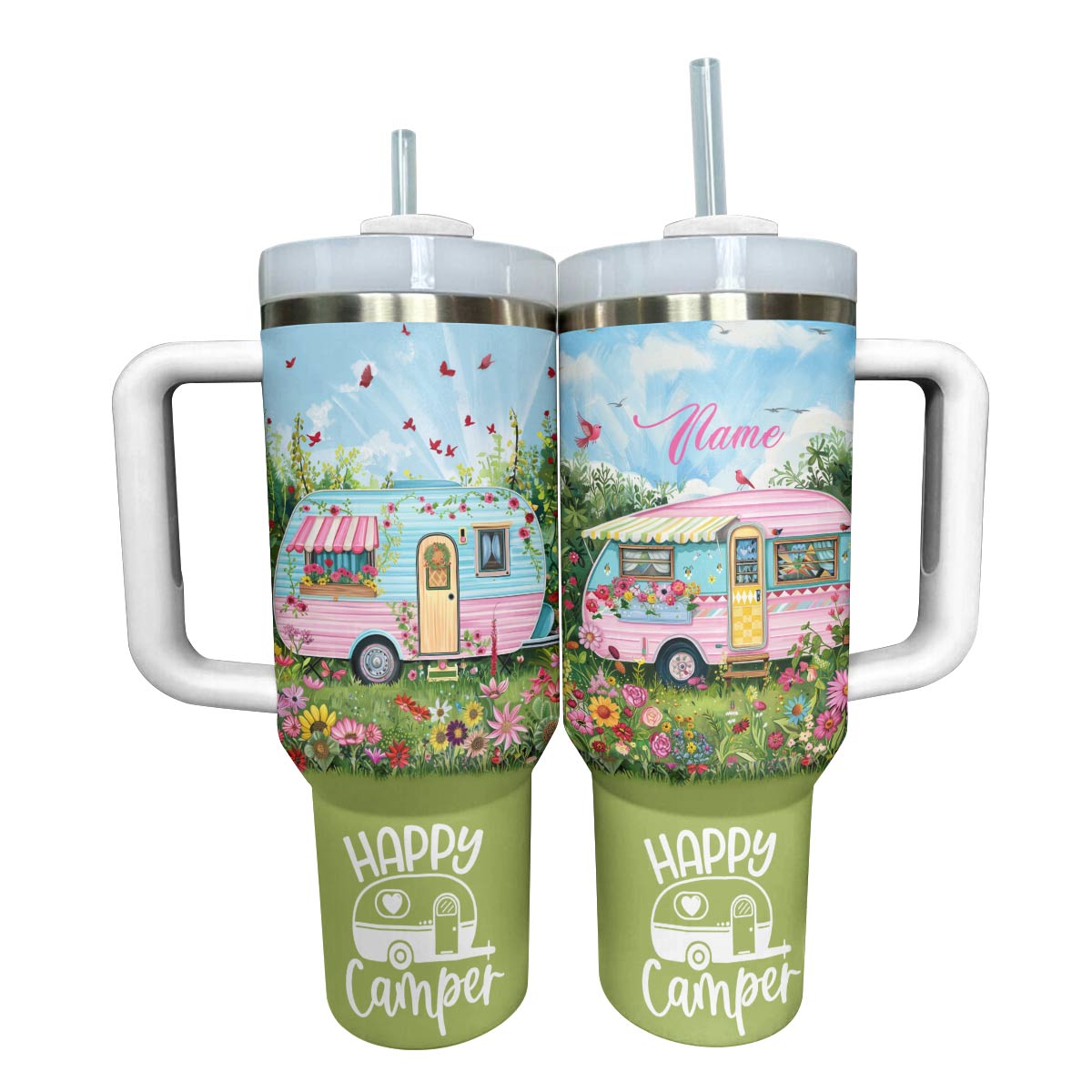 Shineful Tumbler Personalized Happy Camper