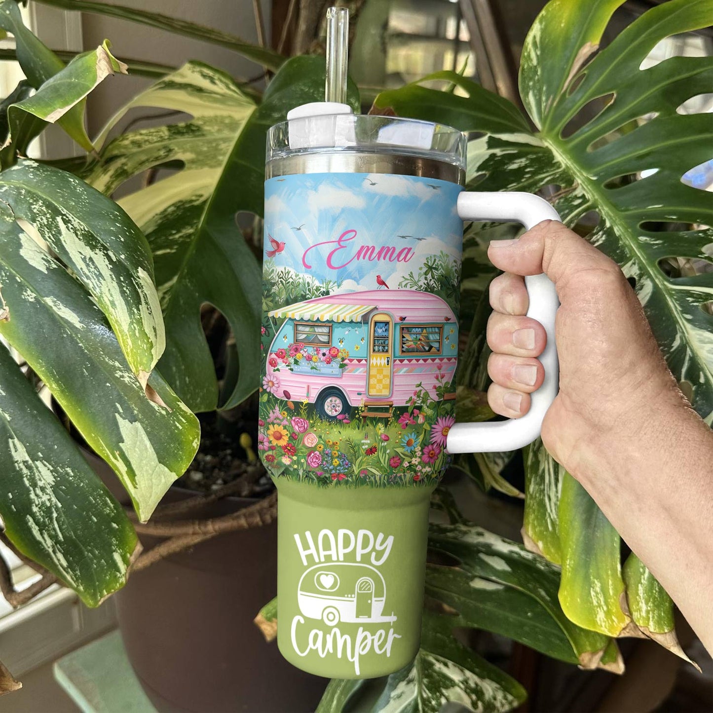 Shineful Tumbler Personalized Happy Camper