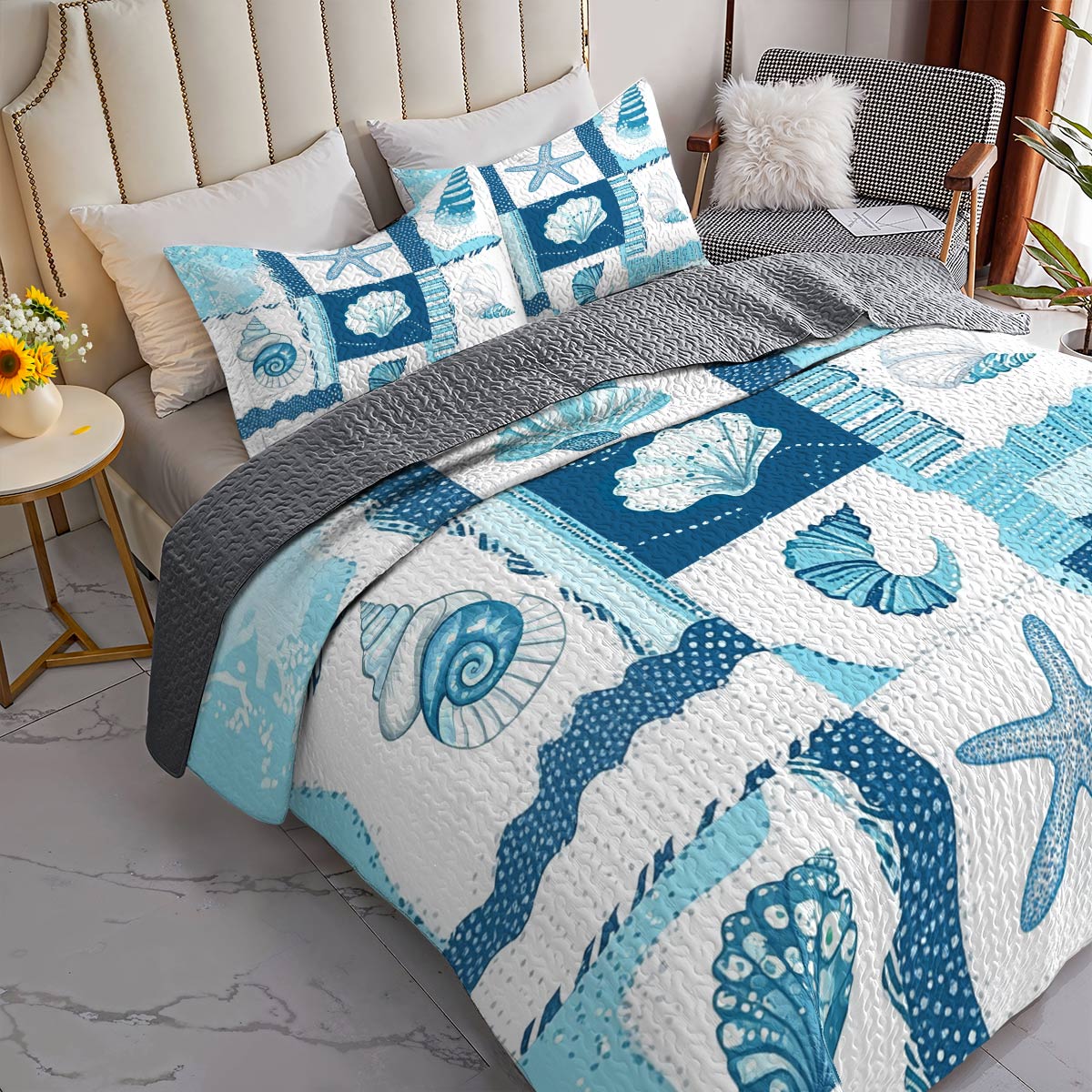 Shineful All Season Quilt 3-Piece Set  Life Is Better At The Beach