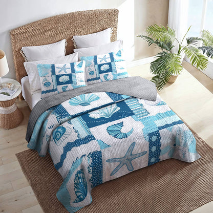 Shineful All Season Quilt 3-Piece Set  Life Is Better At The Beach