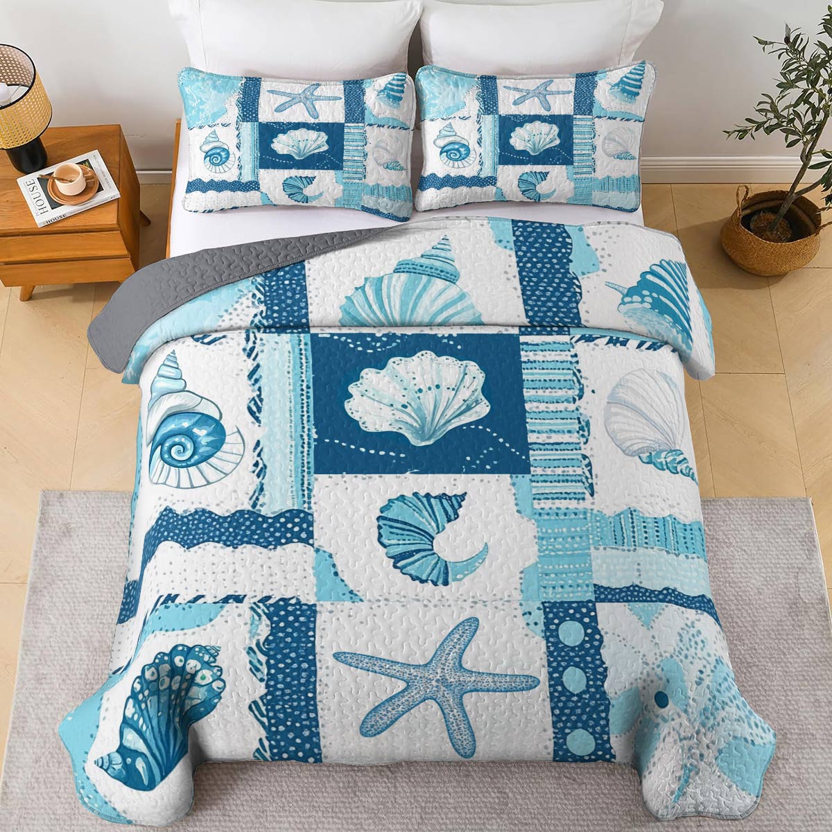 Shineful All Season Quilt 3-Piece Set  Life Is Better At The Beach