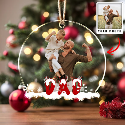 Shiny Dekoration Ornament Familie Personalisierte Upload Foto Schnee