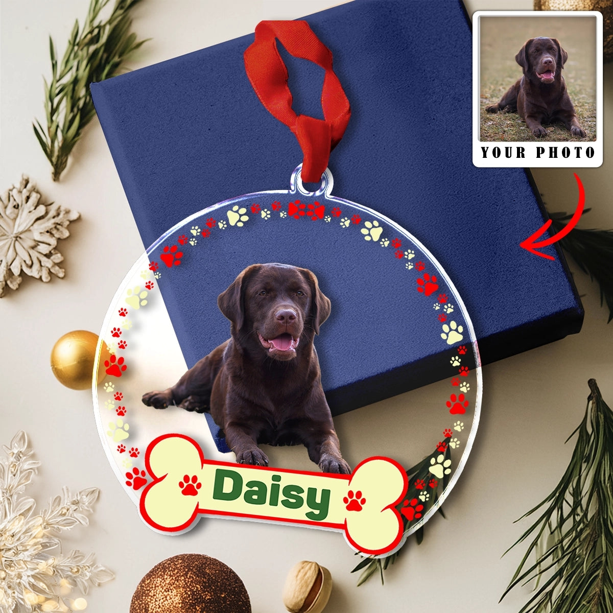 Shineful Decoration Ornament Dog Personalized Upload photo Lovely