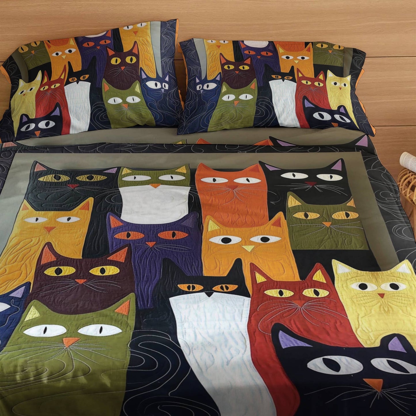 Shineful 4-Piece Bed Sheet Set Whiskered Wonders