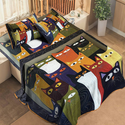 Shineful 4-Piece Bed Sheet Set Whiskered Wonders