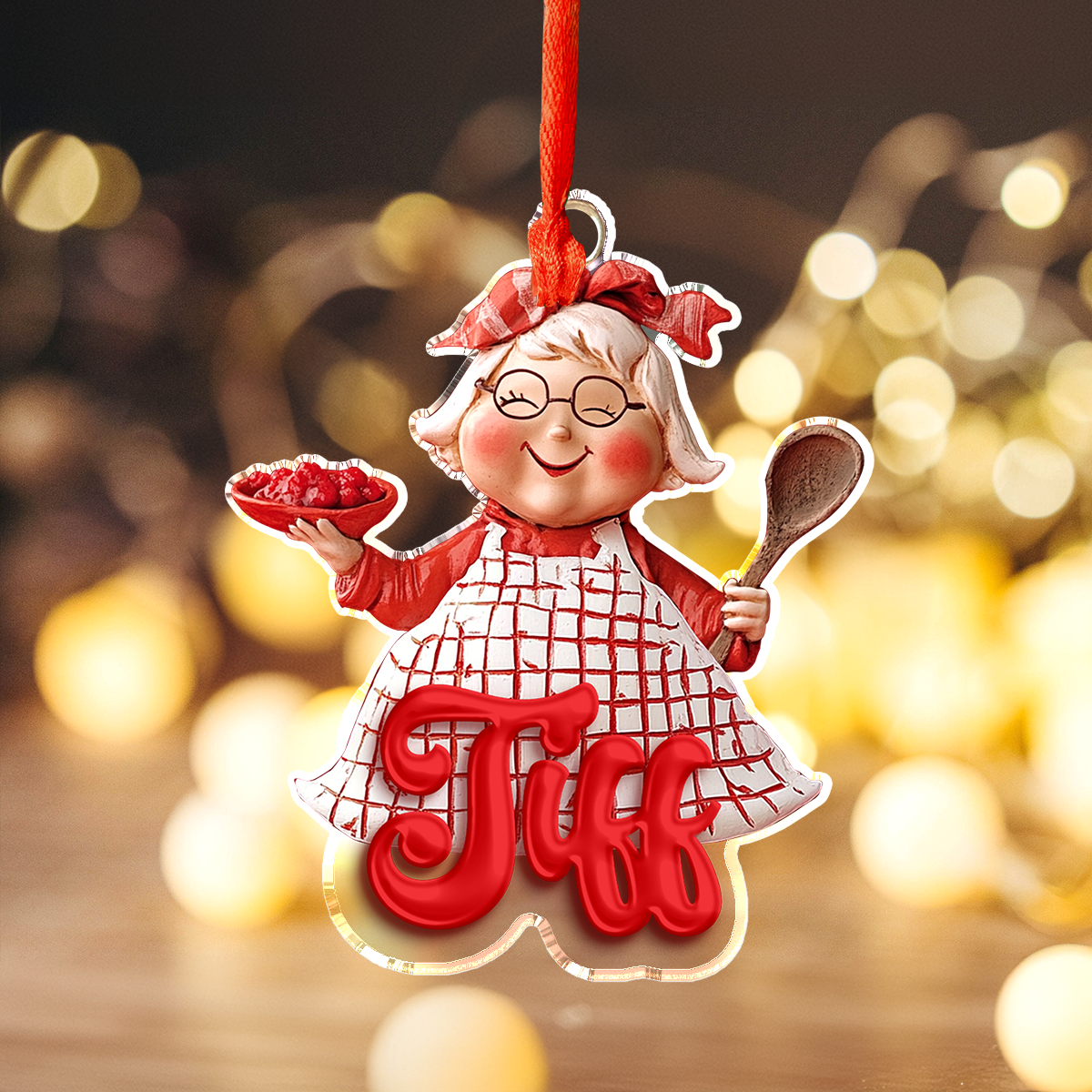 Shineful Personalized 2D Acrylic Ornament Granny Baking Love