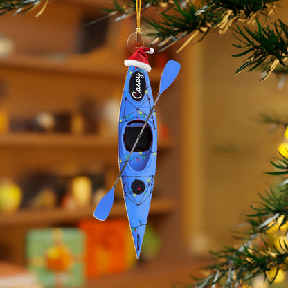 Shineful 2D Acrylic Ornament - Personalized Kayak Collection