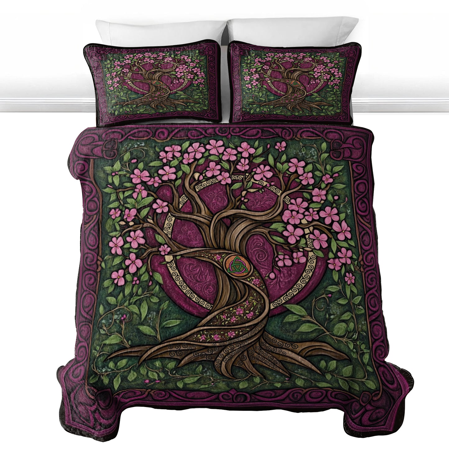 Shineful All Season Quilt 3-Piece Set Blossoming Harmony