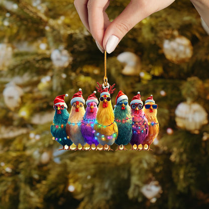 Shineful 2D Acrylic Ornament - Festive Flock Fun