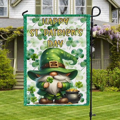 Shineful Garden Flag 12" x 18" Irish Charm Gnome