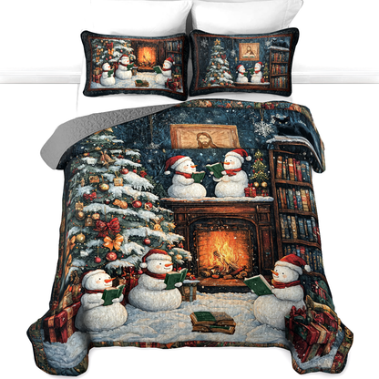 Shineful All Season Quilt 3-Piece Set Snowman Bible Storytime