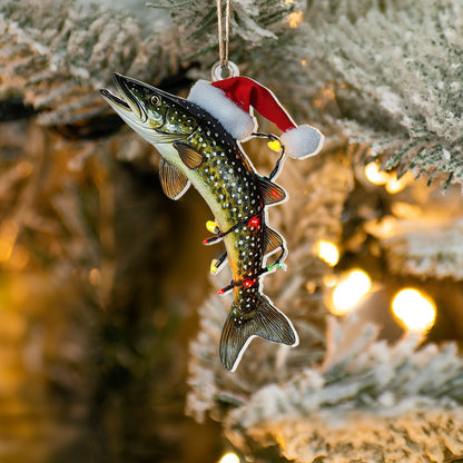 Shineful 2D Acrylic Ornament Christmas Fishing