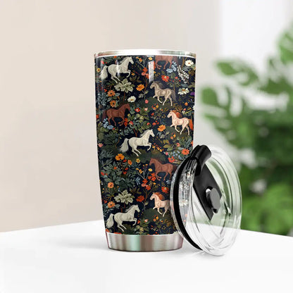 Shineful 20oz Tumbler Horse Wildflowers