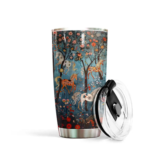 Shineful 20oz Tumbler Horse In Fairytale Forest