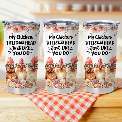 Shineful 20oz Tumbler Floral Whimsical Chicken