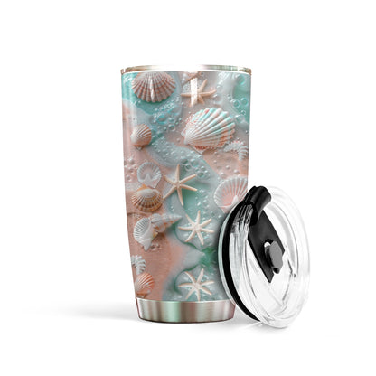 Shineful 20oz Tumbler Vibrant Seashell Beach