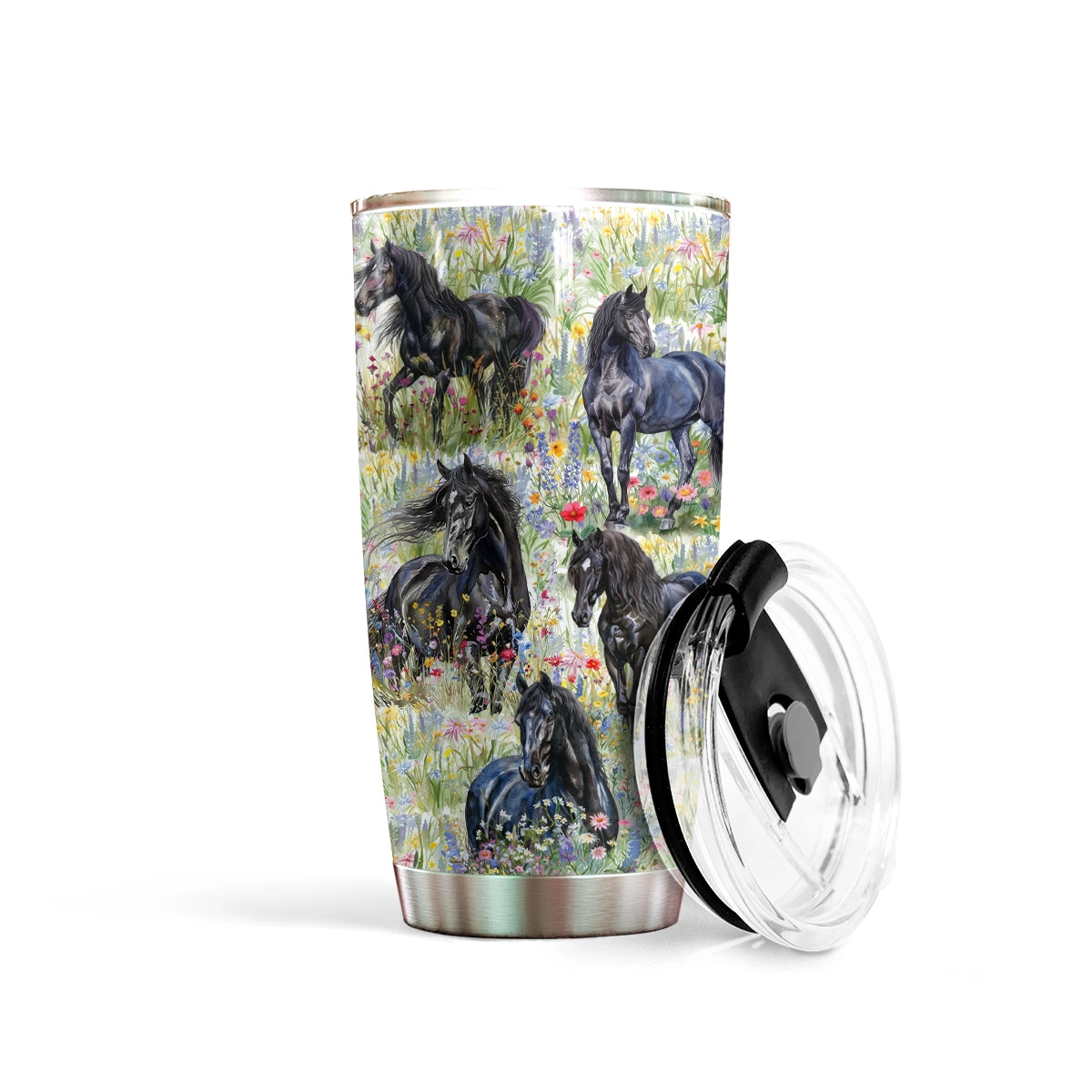 Shineful 20oz Tumbler Black Beauty Meadow