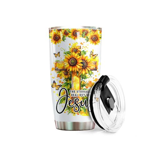 Shineful 20oz Tumbler Gott Sonnenblumen der Hoffnung