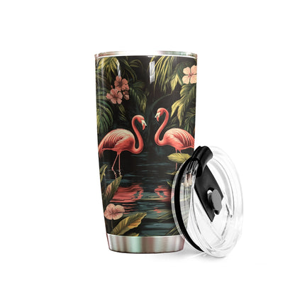 Shineful 20oz Tumbler Flamingo Mysterious Forest