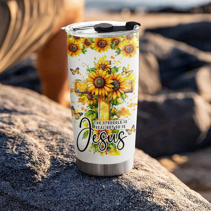 Shineful 20oz Tumbler Gott Sonnenblumen der Hoffnung