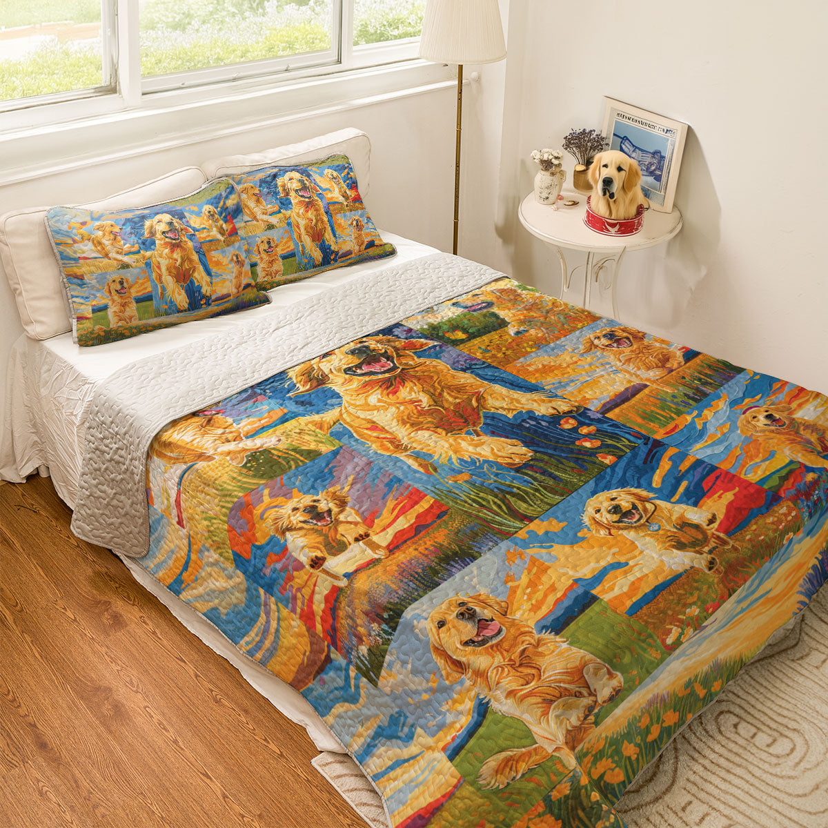 Shineful All Season Quilt 3-Piece Set Golden Smile