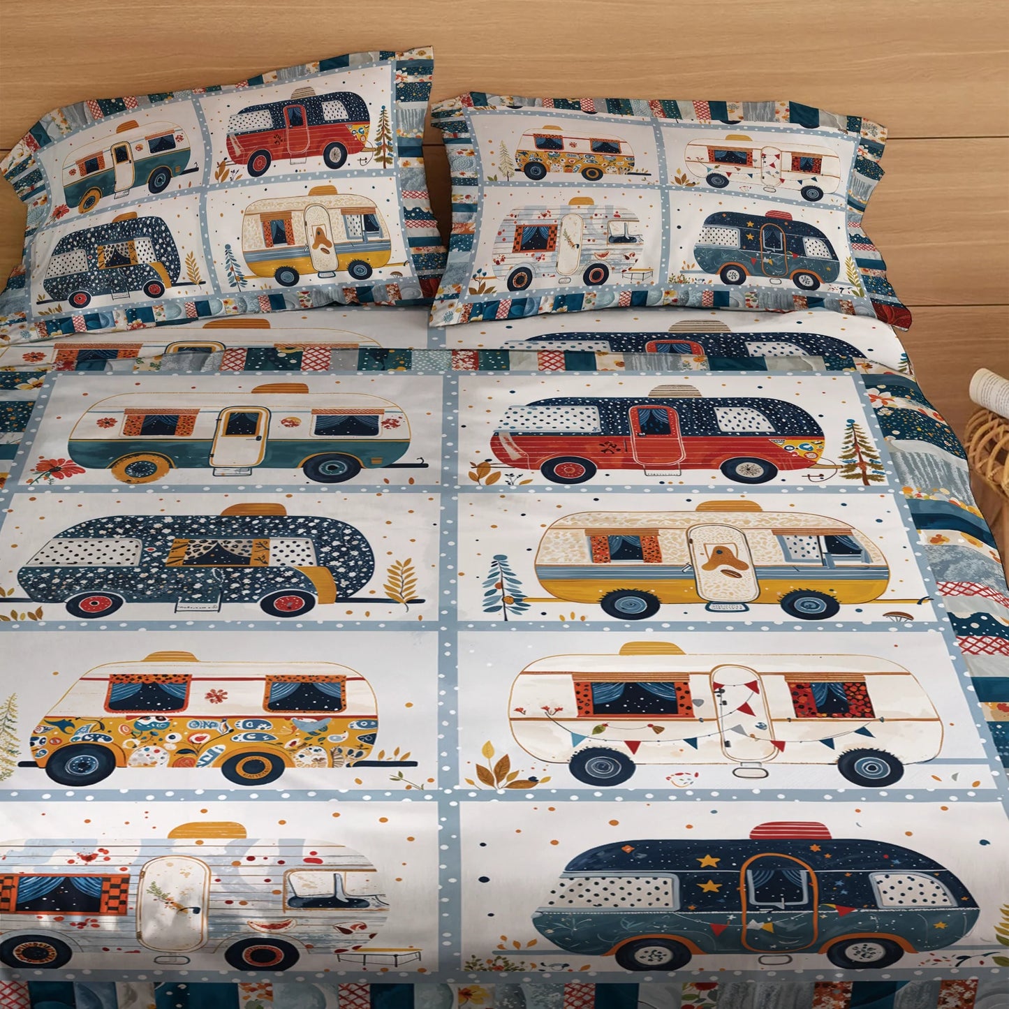 Shineful 4-Piece Bed Sheet Set - Lovely Camper