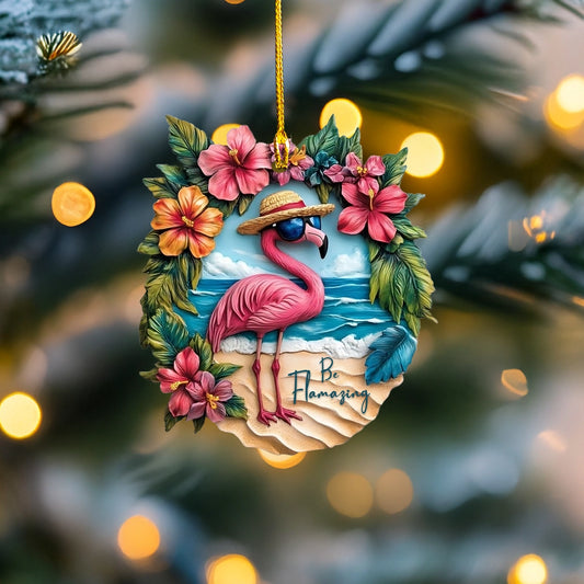 Shineful Acrylic Ornament Island Vibes Flamingo