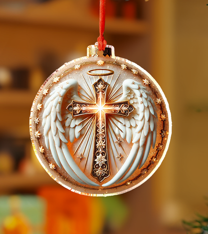 Shineful 2D Acrylic Ornament - Heavenly Cross Wings