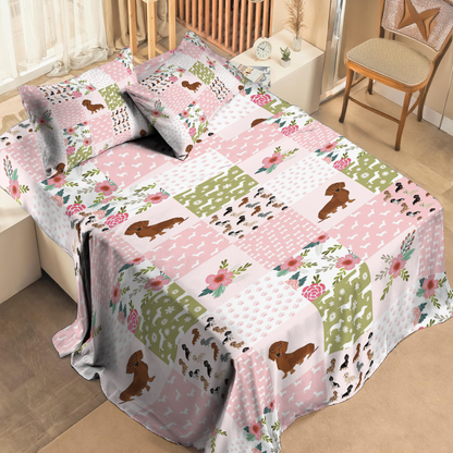 Shineful 4-Piece Bed Sheet Set Dachshund Dreams