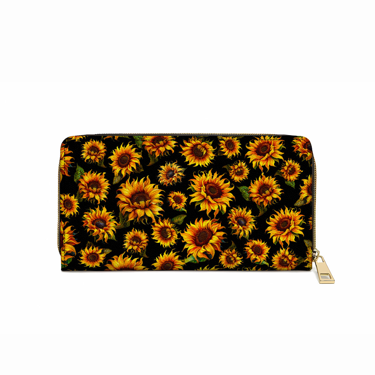 Shineful Leather Clutch Purse With Wristlet Strap Handle Sunburst Elegance