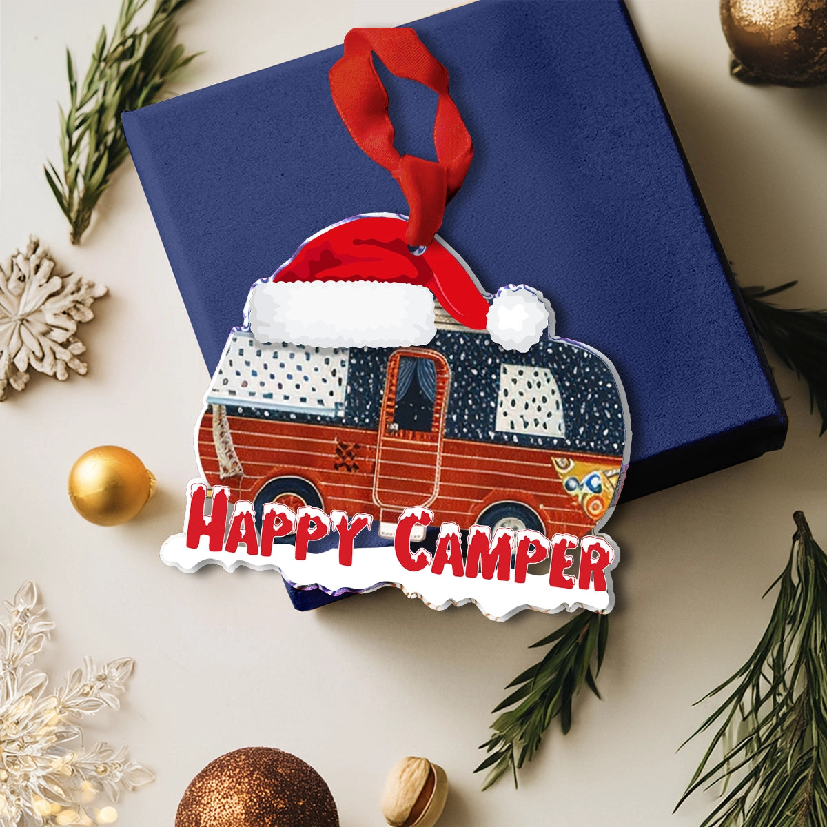 Shineful 2D Acrylic Ornament Christmas Happy Camper