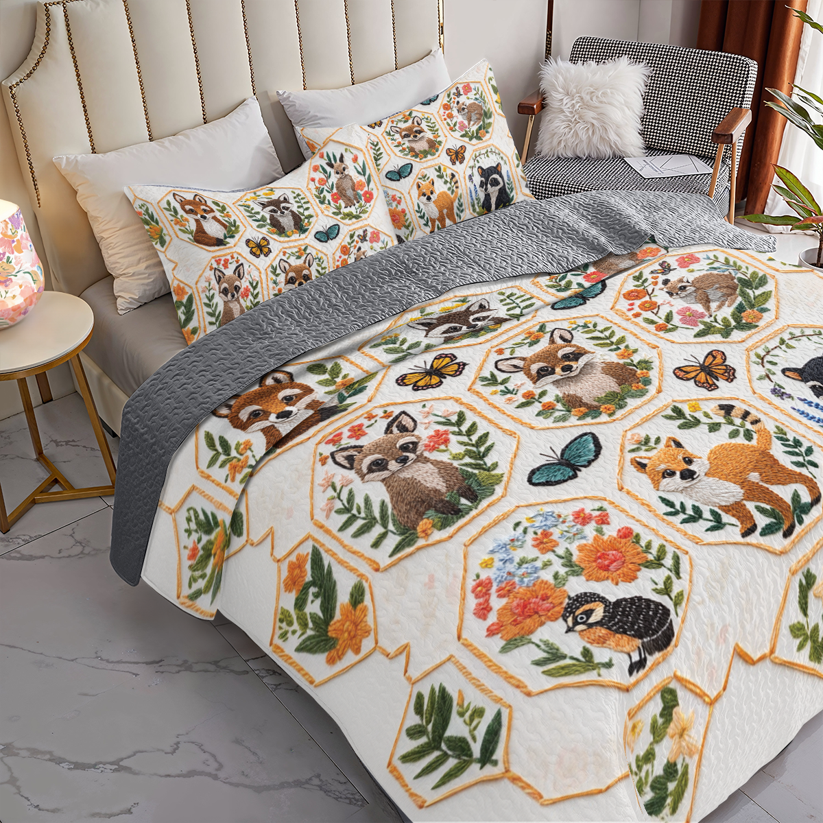 Shineful All Season Quilt 3-Piece Set Woodland Wonders