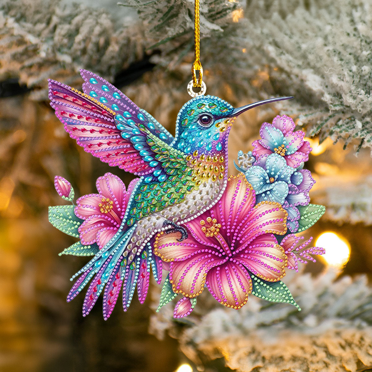 Shineful 2D Acrylic Ornament - Garden Jewel Hummingbird