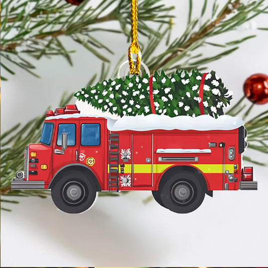 Shineful Acrylic Ornament Firefighter's Christmas Rescue