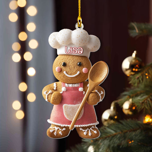 Ornement en acrylique 2D personnalisé et brillant, Gingerbread Masterchef