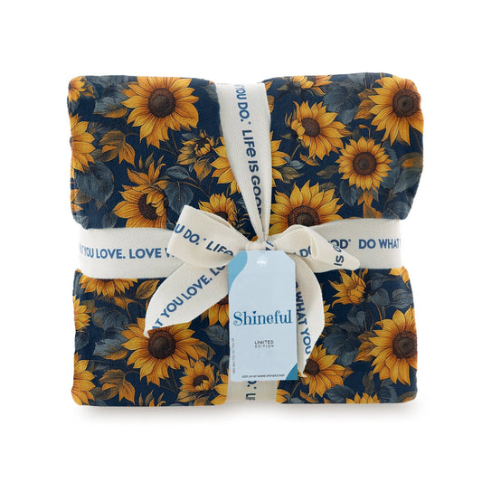 Shineful Fleece Blanket Bloom Golden Sunflower